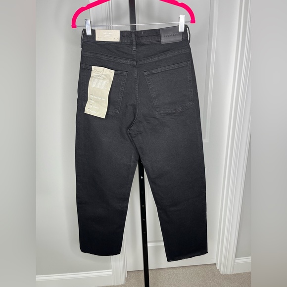 Everlane The Way High Waisted Jean Raw Hem Straight Wide Leg, NWT - Picture 12 of 15